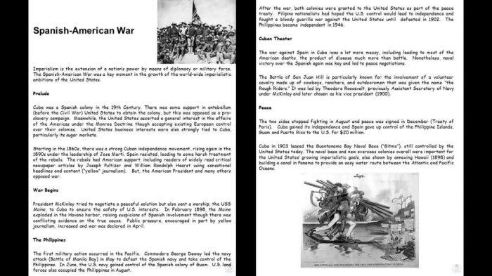 Spanish war american worksheet studies grade social answer key